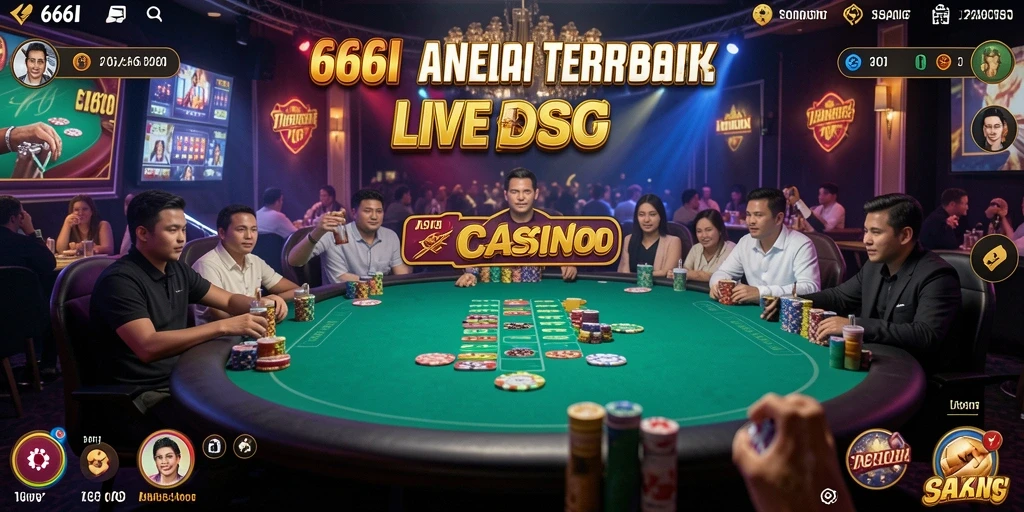 Screenshot utama 666I menampilkan dealer profesional dalam sesi permainan Live Casino.