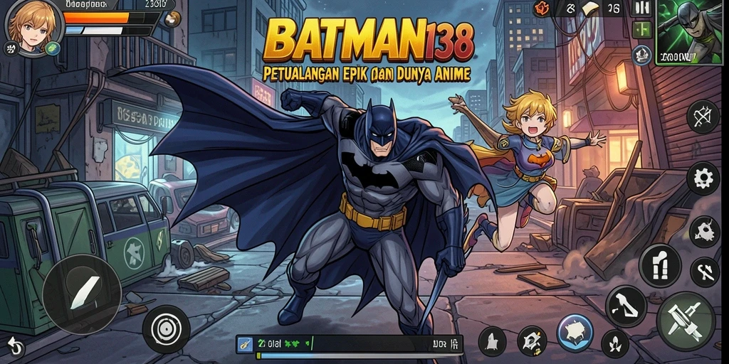 Tampilan gameplay seru di BATMAN138 menampilkan pertarungan karakter anime.