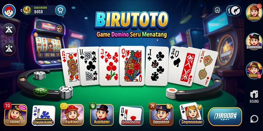 Gameplay seru BIRUTOTO yang menampilkan domino.