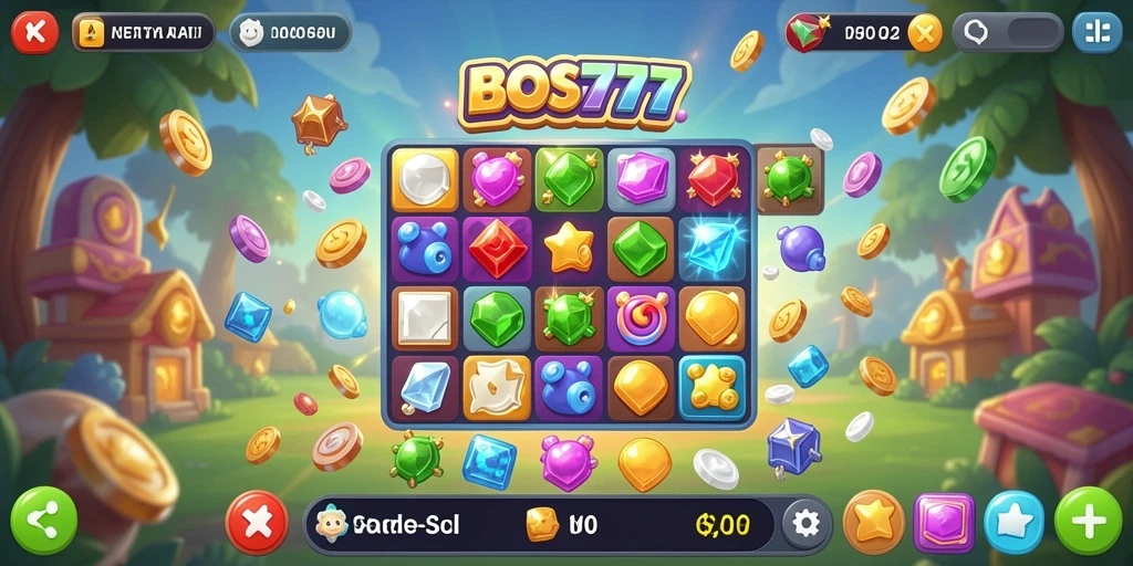 Tampilan gameplay seru dan menantang dalam BOS777.