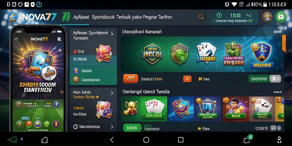 Screenshot gameplay INOVA77 menampilkan antarmuka sportsbook yang dinamis.
