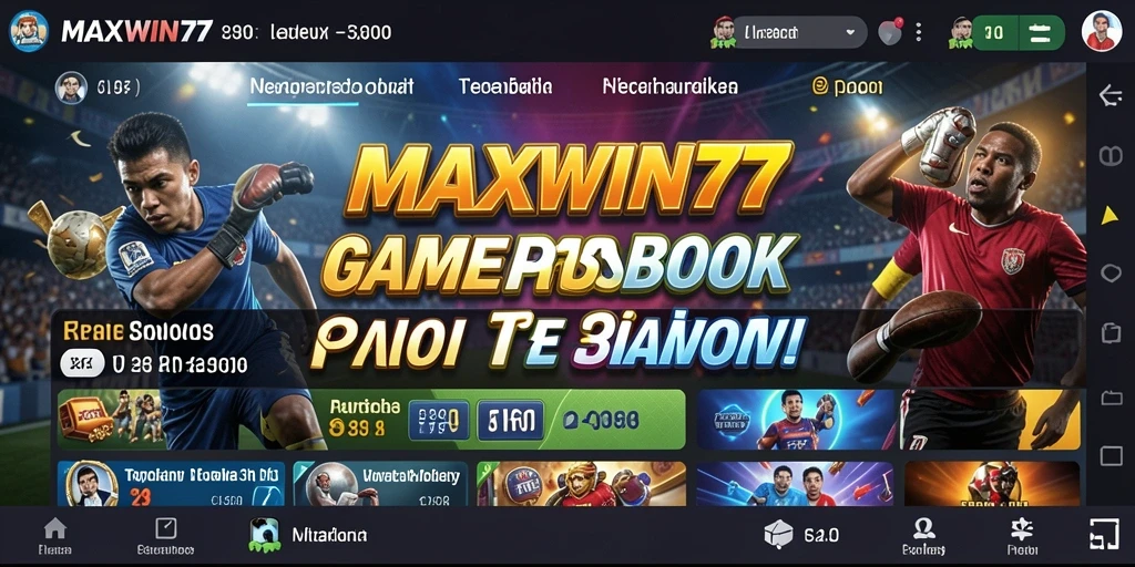Tampilan screenshot utama MAXWIN77 dengan gameplay Sportsbook yang menarik.