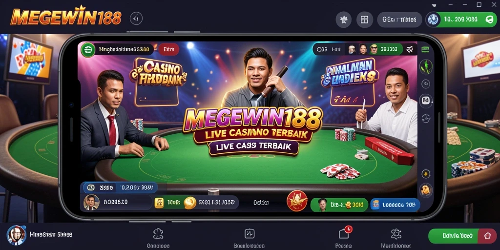 Tampilan gameplay Live Casino yang mendebarkan di MEGEWIN188.