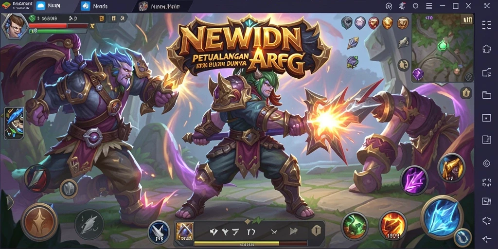 Tampilan gameplay seru di dunia fantasi ARPG NEWIDN.