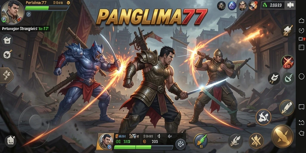 Tampilan menegangkan dari pertempuran strategis di PANGLIMA77.