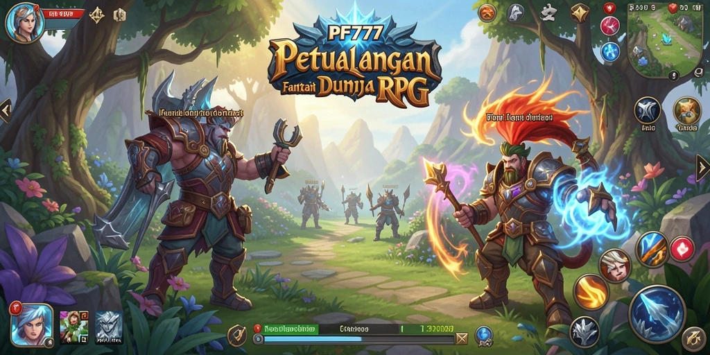 Tampilan gameplay PF777 yang penuh aksi dan strategi RPG.