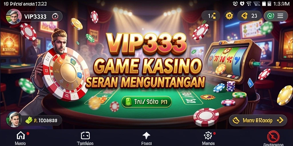 Tampilan gameplay menarik di VIP333 yang menampilkan suasana kasino.